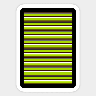 Lemon-Green Stripe Design Sticker